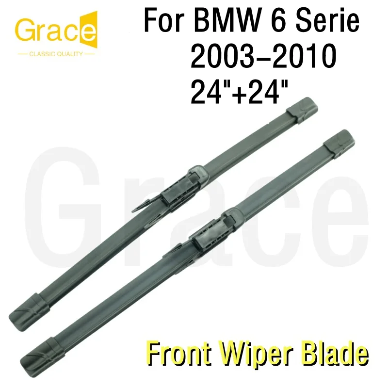 For BMW 6 Series E63 E64 Wiper Blade 24"+24" Car Windshield Windscreen Rubber 2003 2004 2005 2006 2008 2009 2010
For BMW 6 Series E63 E64 Wiper Blade 24"+24" Car Windshield Windscreen Rubber 2003 2004 2005 2006 2008 2009 2010