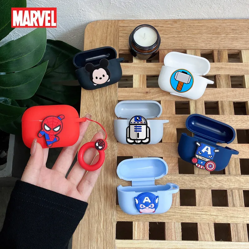 Мультяшный чехол для наушников Marvel для Apple Airpods Pro, силиконовые беспроводные наушники Blutooth, зарядный бокс, защитный чехол с ремешком
Мультяшный чехол для наушников Marvel для Apple Airpods Pro, силиконовые беспроводные наушники Blutooth, зарядный бокс, защитный чехол с ремешком