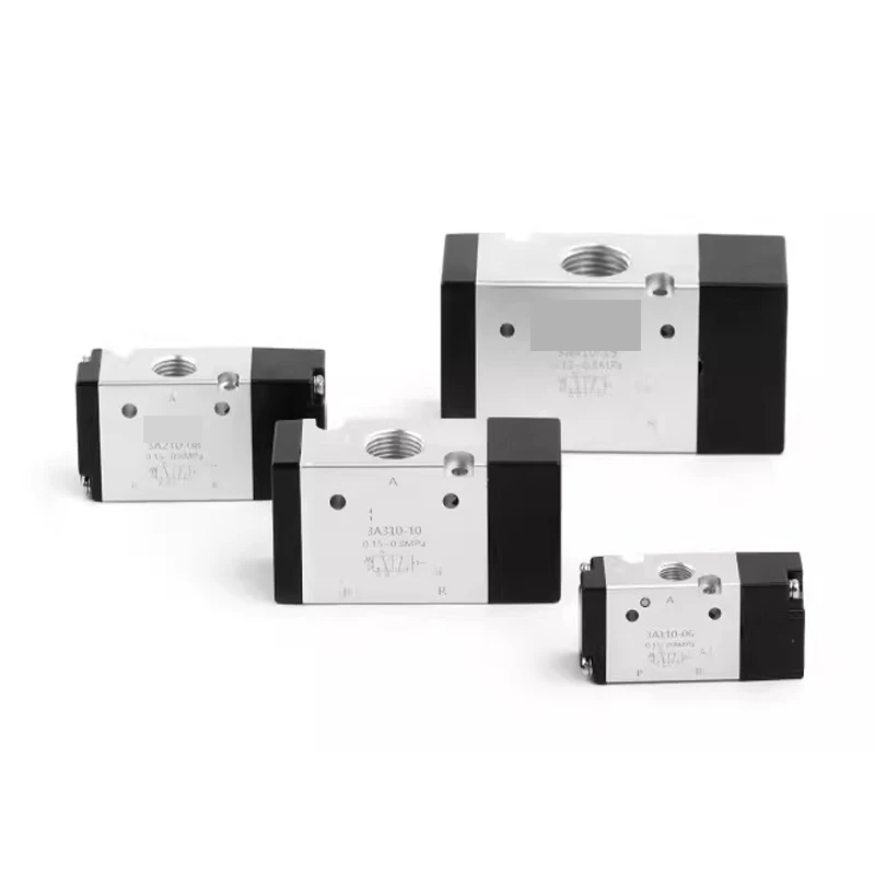 3 Port 2 Position NC (Normal Closed)3A110-M5 3A110-06 3A210-06 3A210-08 3A310-08 3A310-10 3A410-15 Pneumatic Air Control Valve
3 Port 2 Position NC (Normal Closed)3A110-M5 3A110-06 3A210-06 3A210-08 3A310-08 3A310-10 3A410-15 Pneumatic Air Control Valve