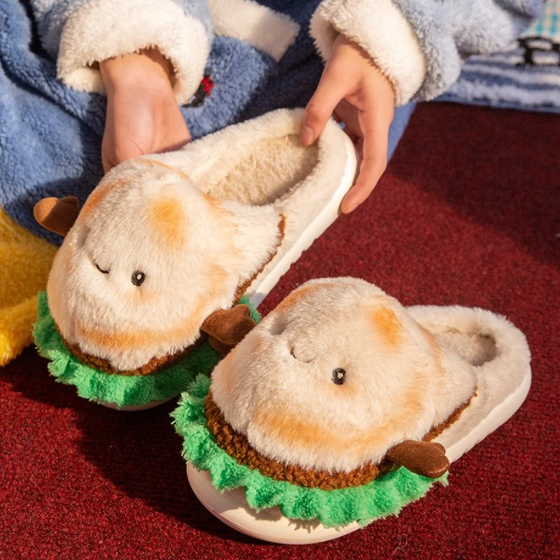Cute Cartoon Fluffy Slippers For Women Men Autumn Winter House Shoes Warm Plush Anti-slip Furry Fries Couples Home Cotton Slides
Cute Cartoon Fluffy Slippers For Women Men Autumn Winter House Shoes Warm Plush Anti-slip Furry Fries Couples Home Cotton Slides