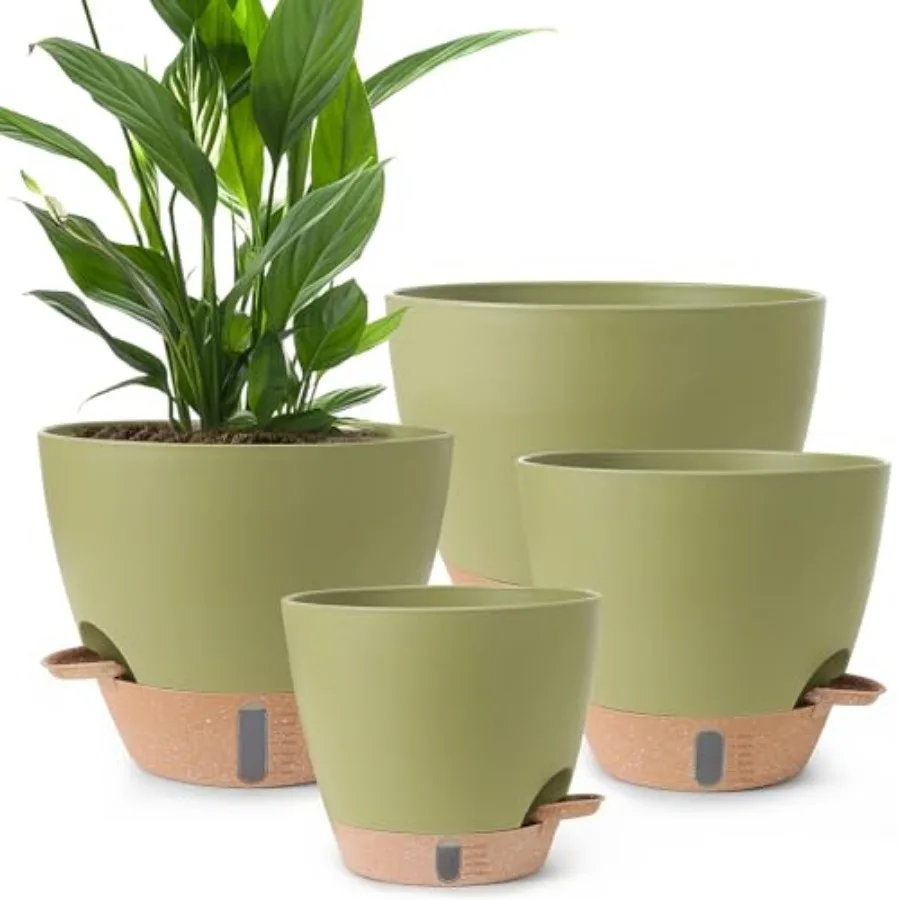 Self Watering Pots for Indoor Plants 12/10/9/8 Inch Large Plastic Self Watering Flower Pots Indoor Outdoor with Drainage Holes,
Self Watering Pots for Indoor Plants 12/10/9/8 Inch Large Plastic Self Watering Flower Pots Indoor Outdoor with Drainage Holes,