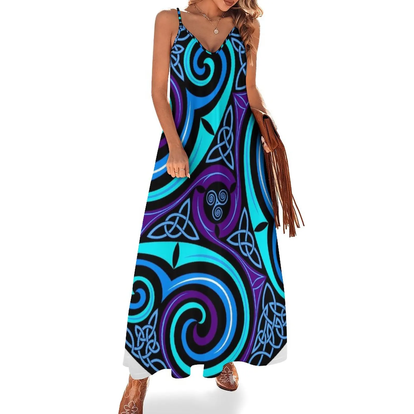 Circular Celtic Symbols Design Sleeveless Dress women's evening dress 2024 dress women elegant luxury
Circular Celtic Symbols Design Sleeveless Dress women's evening dress 2024 dress women elegant luxury
