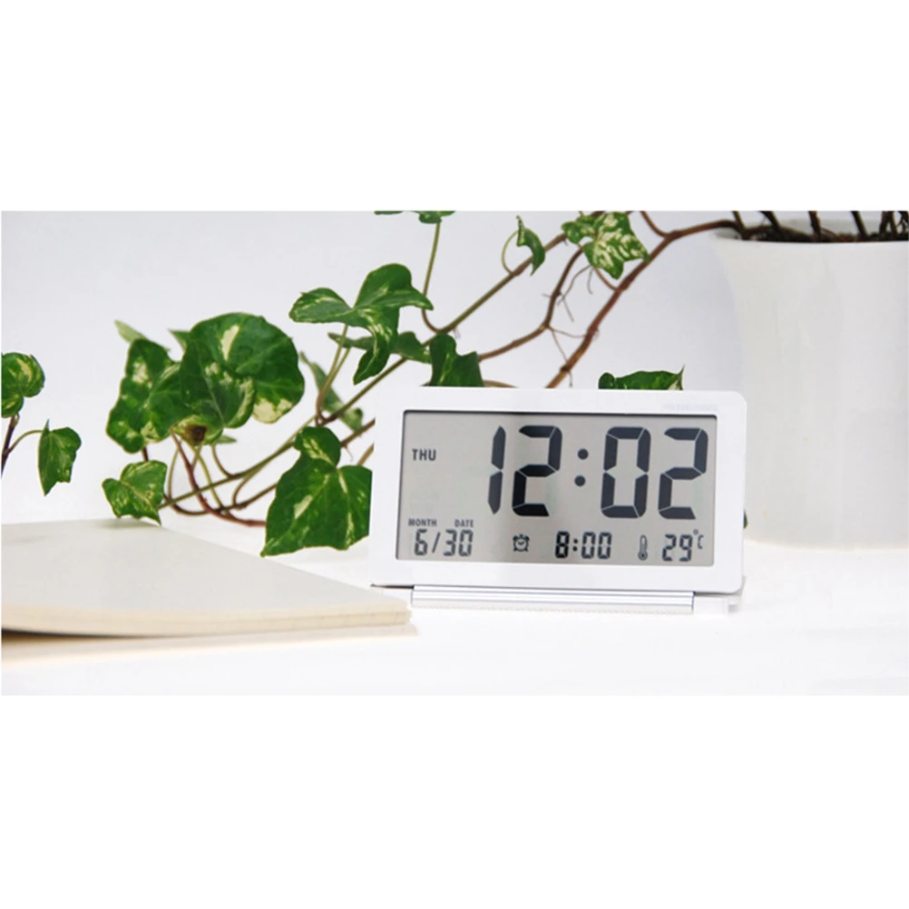 Digital Alarm Clock Large LCD Display Silent Travel Folding Clock 12 24 Hour Temp Celsius Fahrenheit Easy Read Dark
Digital Alarm Clock Large LCD Display Silent Travel Folding Clock 12 24 Hour Temp Celsius Fahrenheit Easy Read Dark