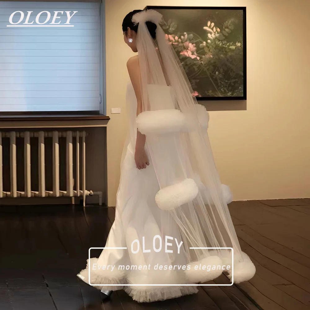 OLOEY Modern Ivory Mesh Veil Korea Photoshoot Customized Pleated Edge Ankle Length Veil Fixed By Comb
OLOEY Modern Ivory Mesh Veil Korea Photoshoot Customized Pleated Edge Ankle Length Veil Fixed By Comb