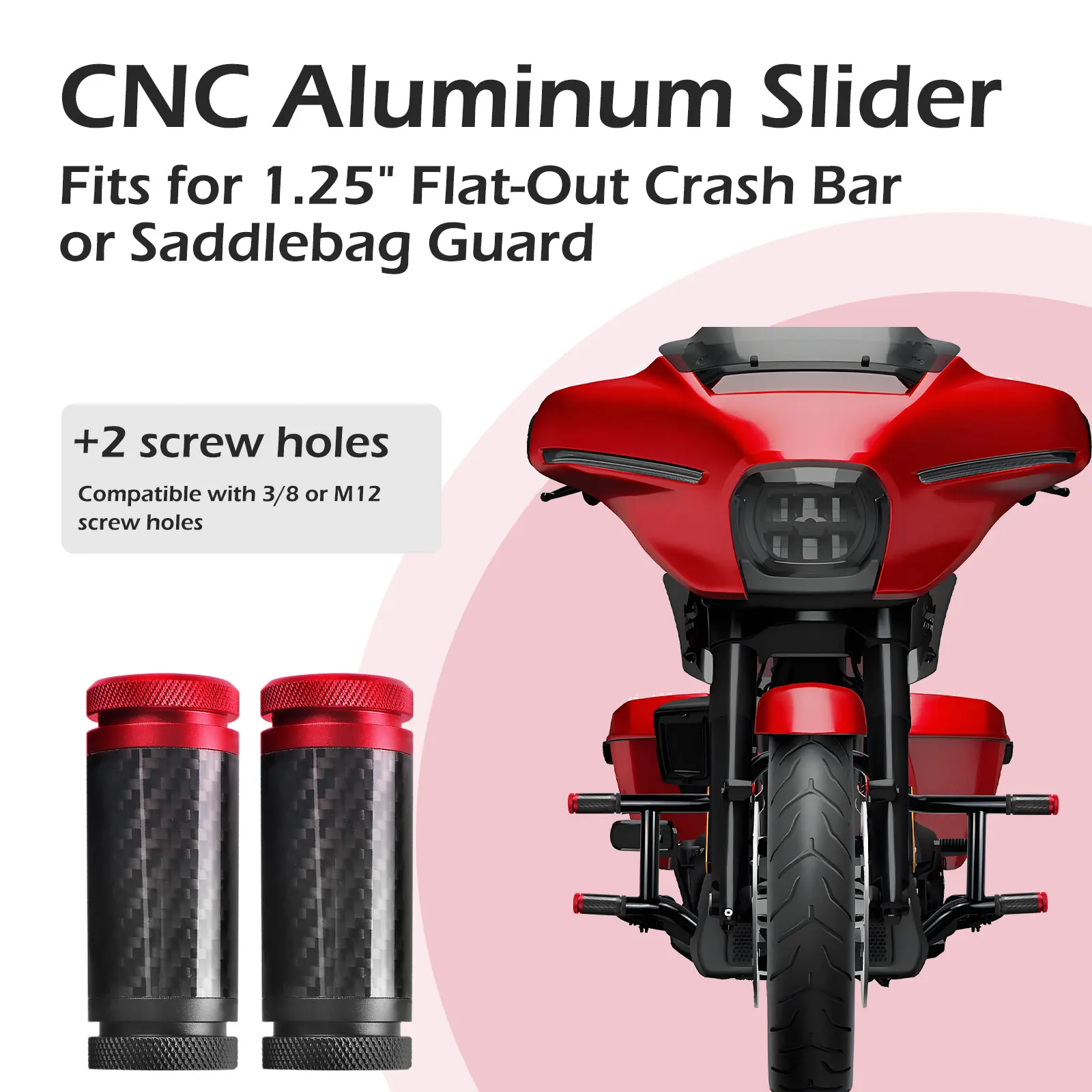 YazenMop Motorcycle Crash Bar CNC Sliders End Caps for Harley Touring Street Glide Softail Low Rider Sportster 883 Engine Guards
YazenMop Motorcycle Crash Bar CNC Sliders End Caps for Harley Touring Street Glide Softail Low Rider Sportster 883 Engine Guards