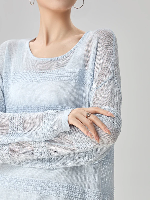 Blue Long Sve Hollow out Knitted Top Women's Early Autumn Single Wear Super Beautiful Korean Sle Casual Loose Fit
Blue Long Sve Hollow out Knitted Top Women's Early Autumn Single Wear Super Beautiful Korean Sle Casual Loose Fit