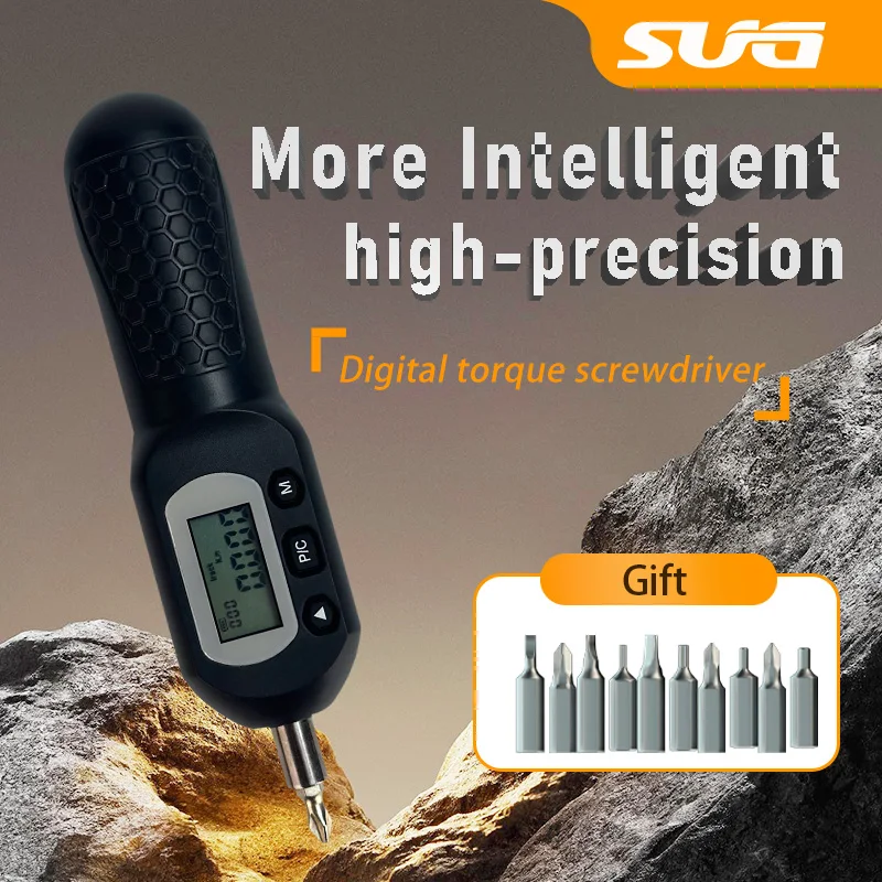 SUG Smart Digital Torque Screwdriver 0.5N2N4N8N Wrench with 10 PCS Drill Bit Set Adjustable Torque Screwdriver car accessories
SUG Smart Digital Torque Screwdriver 0.5N2N4N8N Wrench with 10 PCS Drill Bit Set Adjustable Torque Screwdriver car accessories
