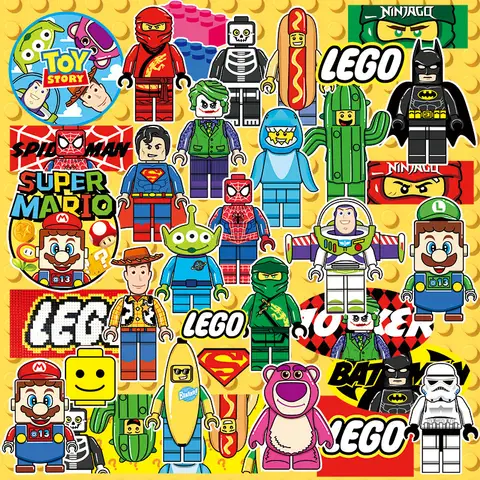 30PCS LEGO Cartoon Character Graffiti Stickers DIY Decoration Suitcase Notebook Phone Stationery Car Decoration Sticker Gift
