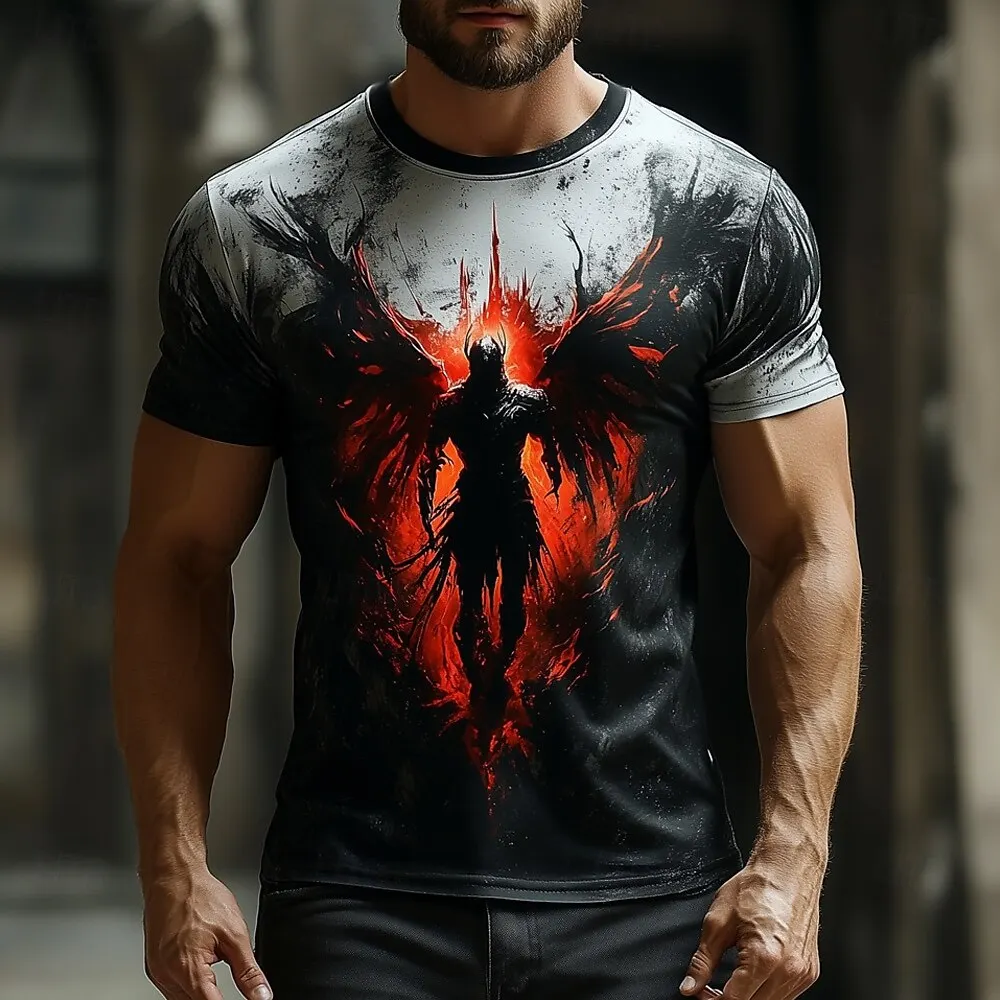 3D Print Men's Casual T-Shirt Vintage Wings Graphic Gothic Trend Cool Short Sleeve Tees Summer Outdoor Breathable Quick Dry Tops
3D Print Men's Casual T-Shirt Vintage Wings Graphic Gothic Trend Cool Short Sleeve Tees Summer Outdoor Breathable Quick Dry Tops