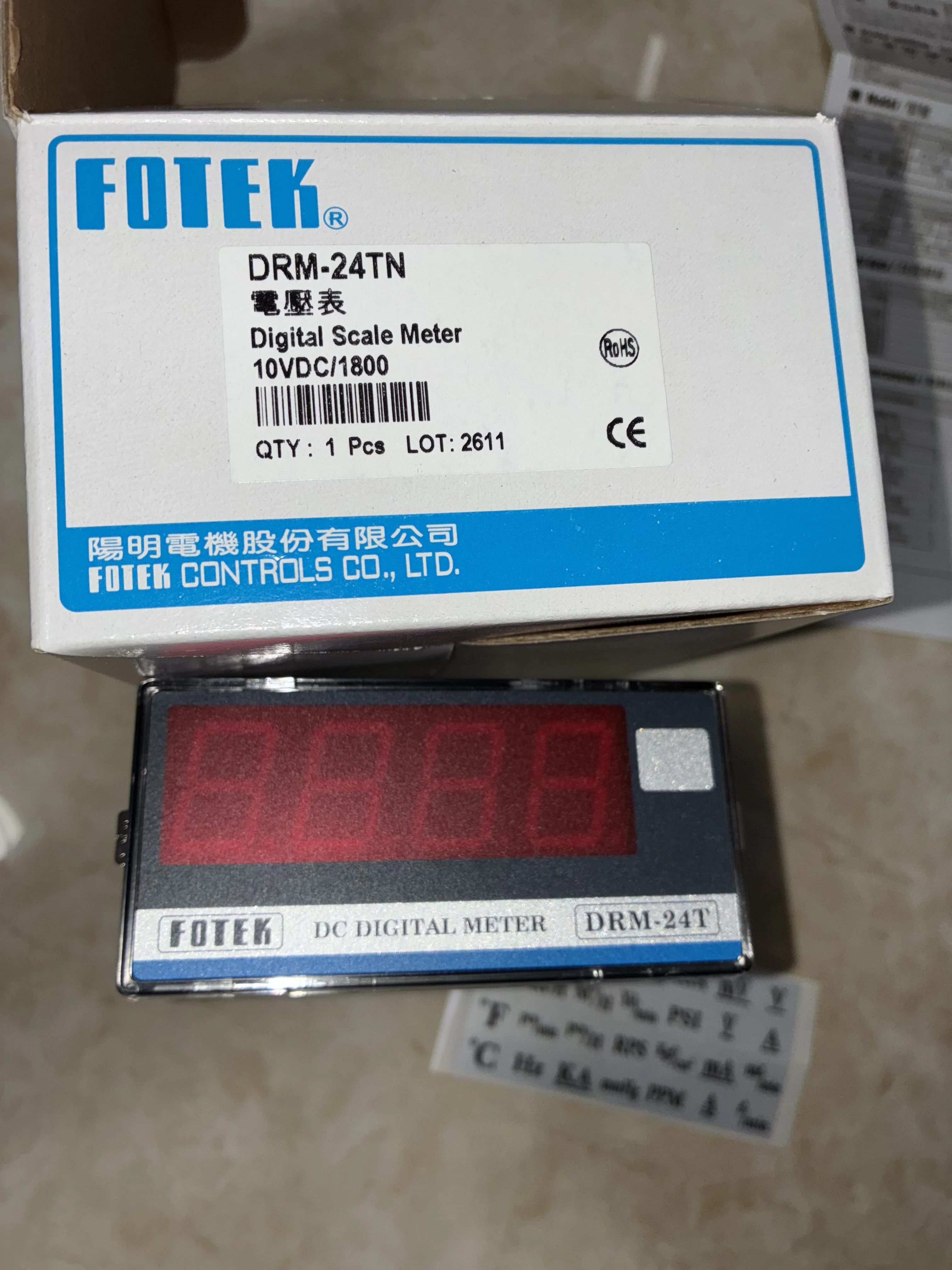 DRM-24TN заменяет цифровой вольтметр FOTEK Taiwan. Совершенно новый оригинальный импортный прибор DRM-24T.
DRM-24TN заменяет цифровой вольтметр FOTEK Taiwan. Совершенно новый оригинальный импортный прибор DRM-24T.