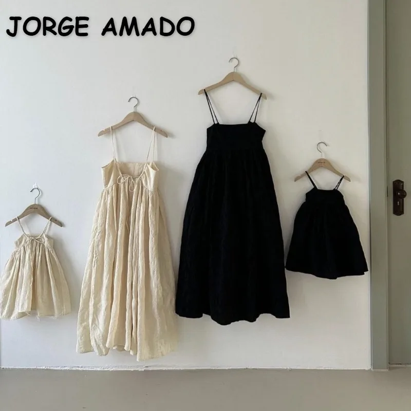 Korean Style New Spring Autumn Kids Spaghetti Strap Dress Cream Color/Black Straps Dresses Fashion Children Clothes E6404
Korean Style New Spring Autumn Kids Spaghetti Strap Dress Cream Color/Black Straps Dresses Fashion Children Clothes E6404
