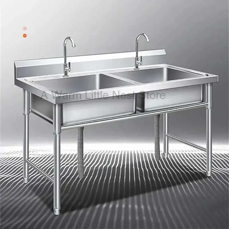 Stainless Steel Kitchen Sinks Floor-standing Multi-size Sink with Stand Commercial Kitchen Sink Wash Basin Kitchen Accessories
Stainless Steel Kitchen Sinks Floor-standing Multi-size Sink with Stand Commercial Kitchen Sink Wash Basin Kitchen Accessories