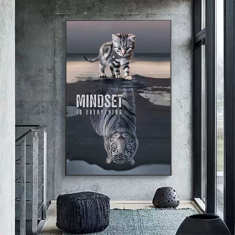 Motivational Poster Prints Animal Inflection Mindset is Everything Canvas Painting Wall Art Office Loft Luxury Interior Decor
Motivational Poster Prints Animal Inflection Mindset is Everything Canvas Painting Wall Art Office Loft Luxury Interior Decor