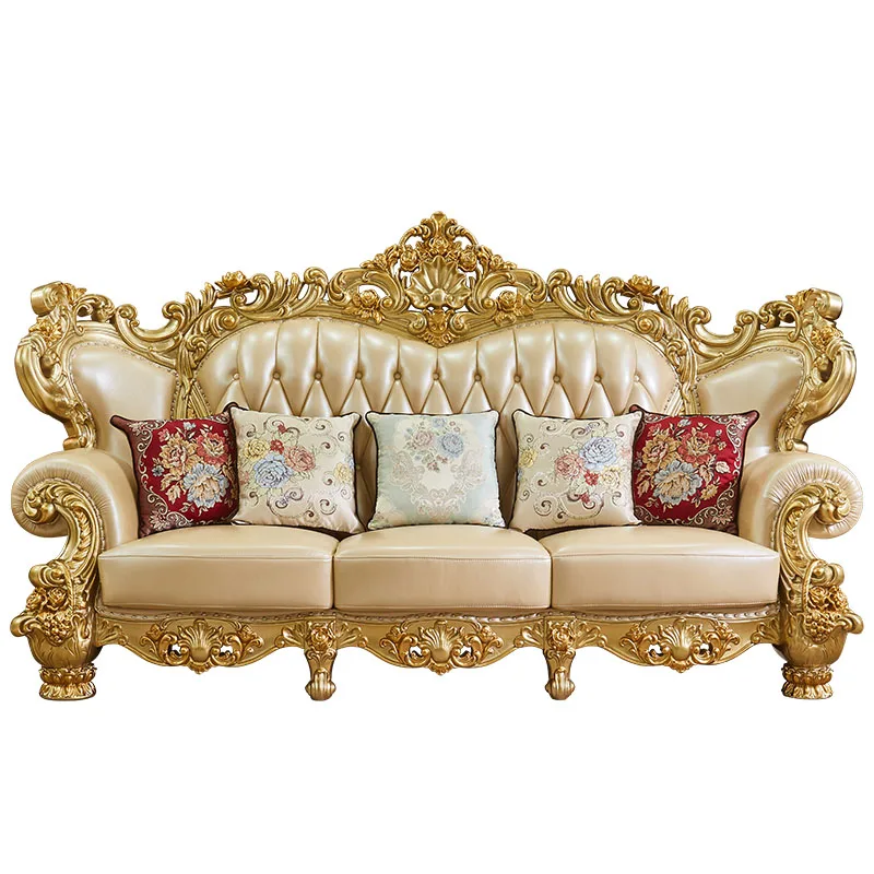 European leather sofa solid wood carving flower luxury sofa European and American style high-end
European leather sofa solid wood carving flower luxury sofa European and American style high-end