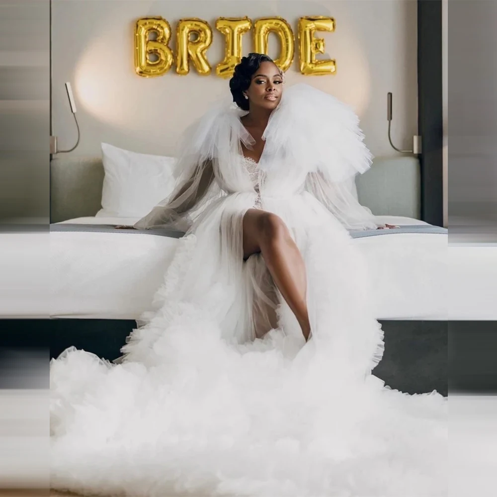 Luxury White Bridal Prom Dresses for Wedding Fluffy Tulle Front Split Pregnant Women Gown Maternity Bride Dresses PhotoShoot
Luxury White Bridal Prom Dresses for Wedding Fluffy Tulle Front Split Pregnant Women Gown Maternity Bride Dresses PhotoShoot