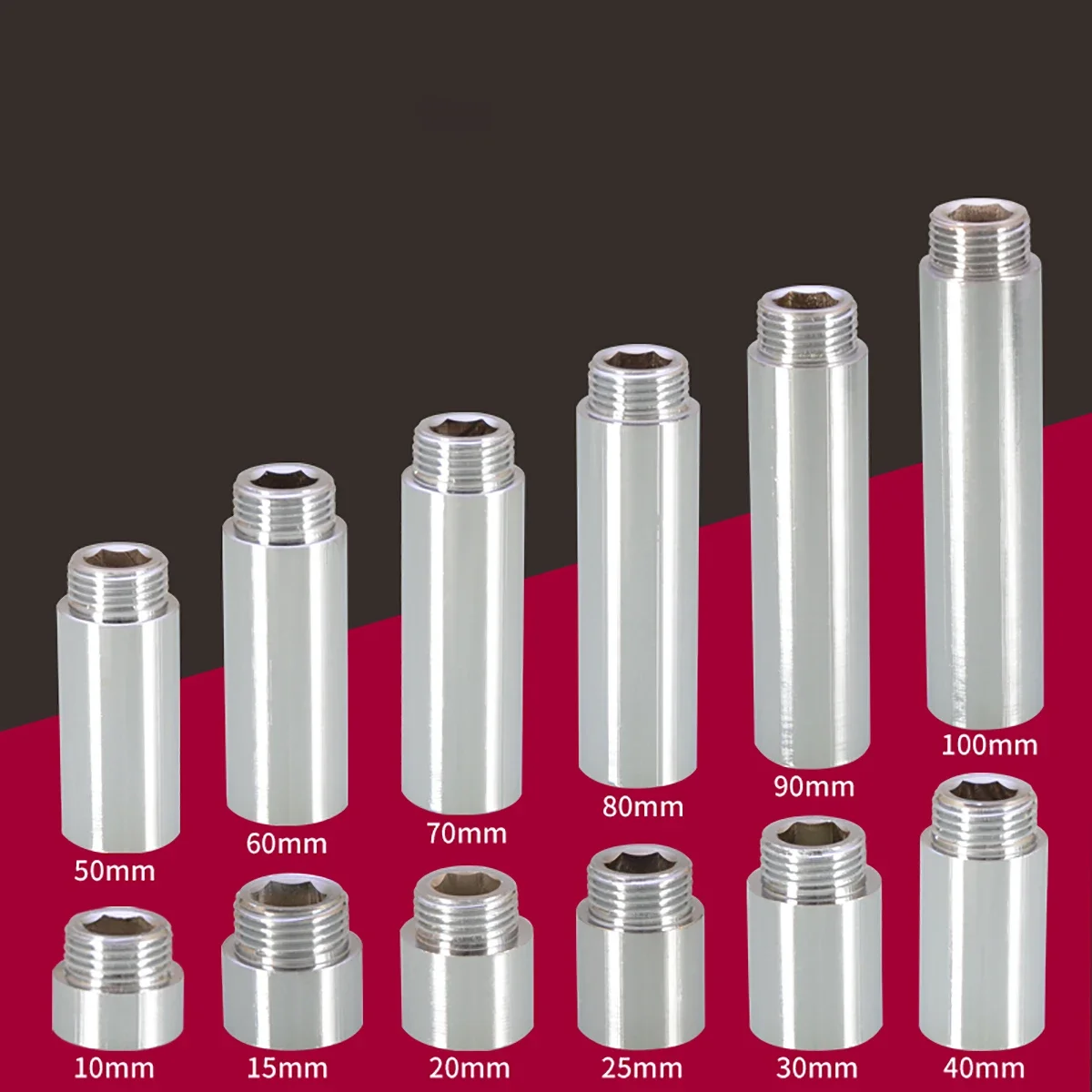 BSP 1/2" Male to Female Nickel Plated Brass Extension Rod Tube Garden Greenhouse Water Connector Pipe Fittings Length 20 - 110mm
BSP 1/2" Male to Female Nickel Plated Brass Extension Rod Tube Garden Greenhouse Water Connector Pipe Fittings Length 20 - 110mm