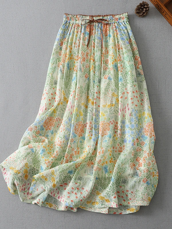Floral A-Line Midi Skirt mid Summer Casual Print Korean Style Loose Fit Decorative Print Fabric Large Size Women's Skirt
Floral A-Line Midi Skirt mid Summer Casual Print Korean Style Loose Fit Decorative Print Fabric Large Size Women's Skirt