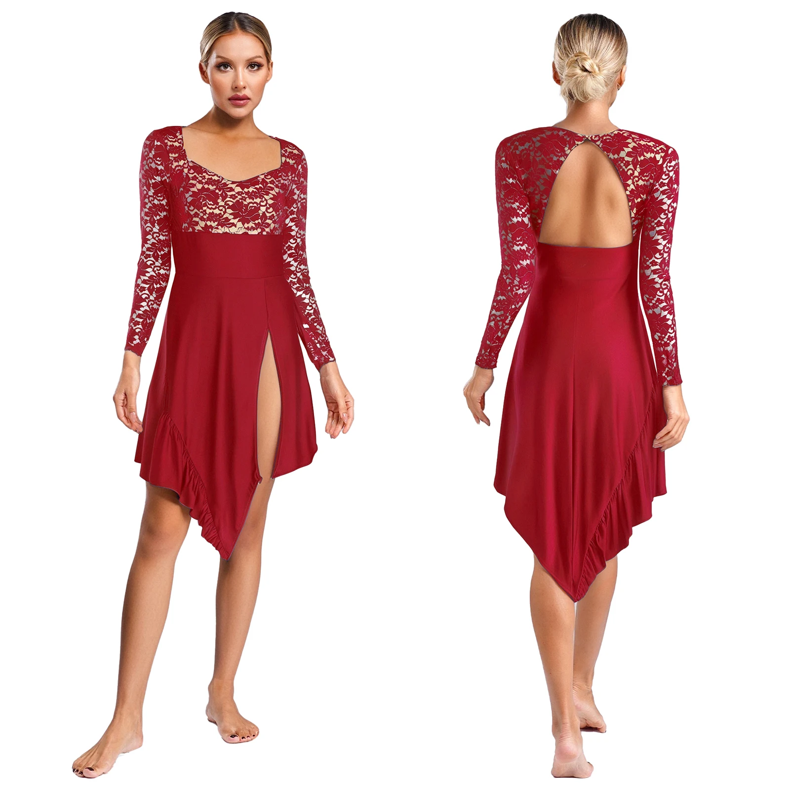 Lyrical Floral Lace Modern Ballet Dance Dress Elegant Female Stretchy Comfortable Waltz Ballroom Modern Contemporary Dance Dress
Lyrical Floral Lace Modern Ballet Dance Dress Elegant Female Stretchy Comfortable Waltz Ballroom Modern Contemporary Dance Dress