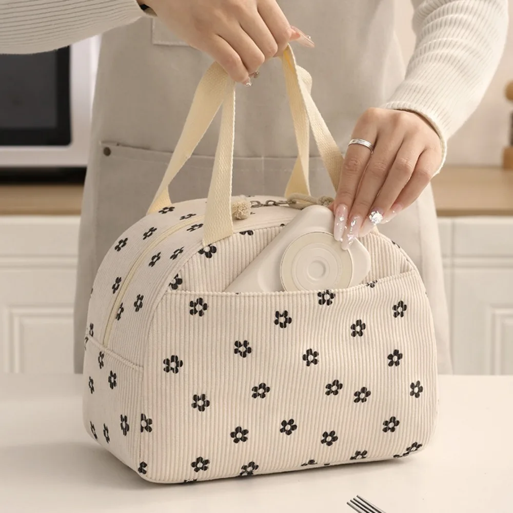 Stylish Corduroy Insulated Lunch Tote Bag for Office Students Food Container
Stylish Corduroy Insulated Lunch Tote Bag for Office Students Food Container
