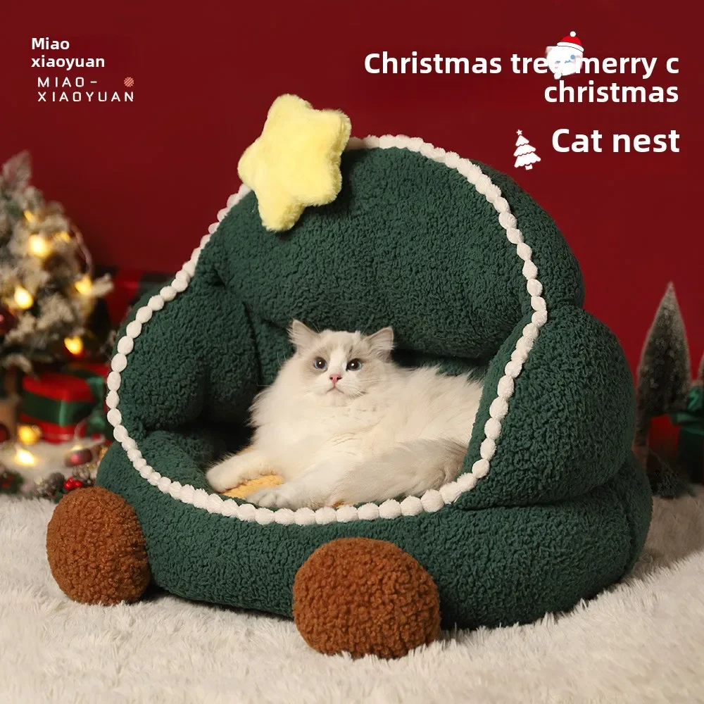 Christmas tree cat nest, warm in winter, removable and washable , universal in all seasons, closed pet nest
Christmas tree cat nest, warm in winter, removable and washable , universal in all seasons, closed pet nest