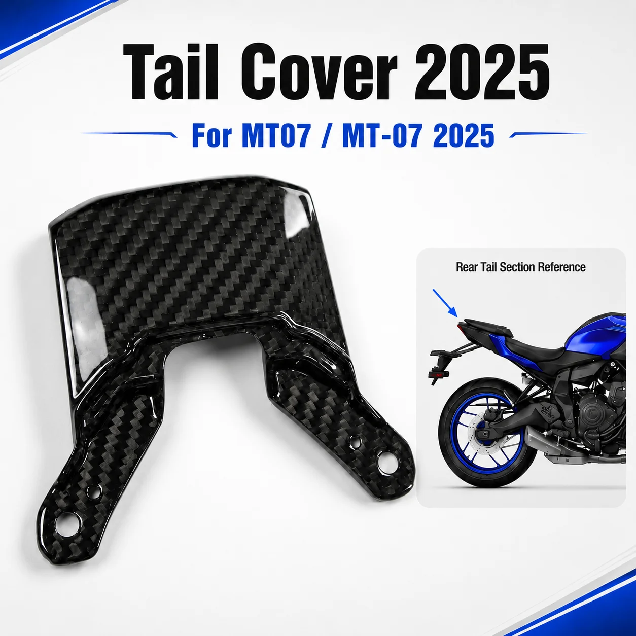 Tail Cover Rear Seat Cowl Carbon Fiber Rear Tail Section Fairing Trim Panel for Yamaha MT07 MT-07 2025 Motorcycle Accessories
Tail Cover Rear Seat Cowl Carbon Fiber Rear Tail Section Fairing Trim Panel for Yamaha MT07 MT-07 2025 Motorcycle Accessories