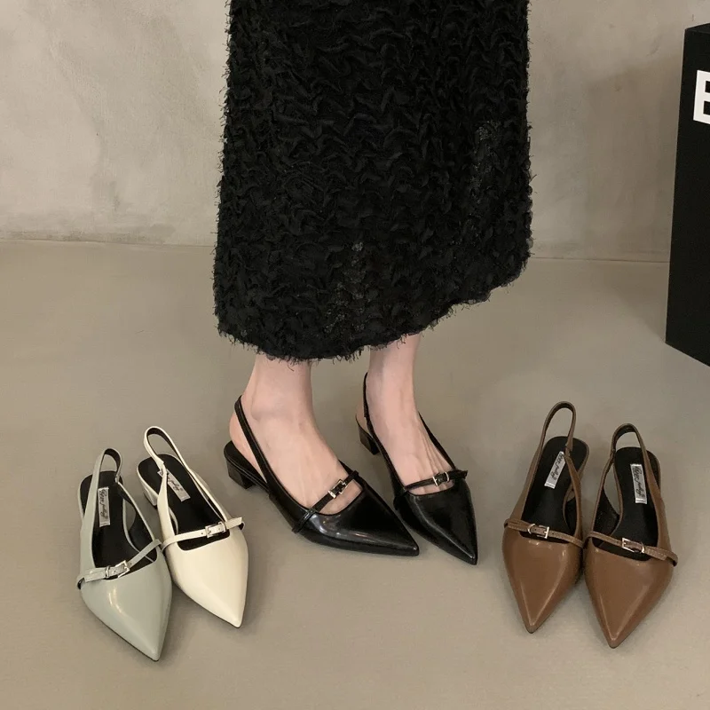 Bailamos Women Sandals Fashion Slingback Woman Mules Shoes Pumps Dress Shoes Pointed Toe Elegant Low-heel Shoes
Bailamos Women Sandals Fashion Slingback Woman Mules Shoes Pumps Dress Shoes Pointed Toe Elegant Low-heel Shoes
