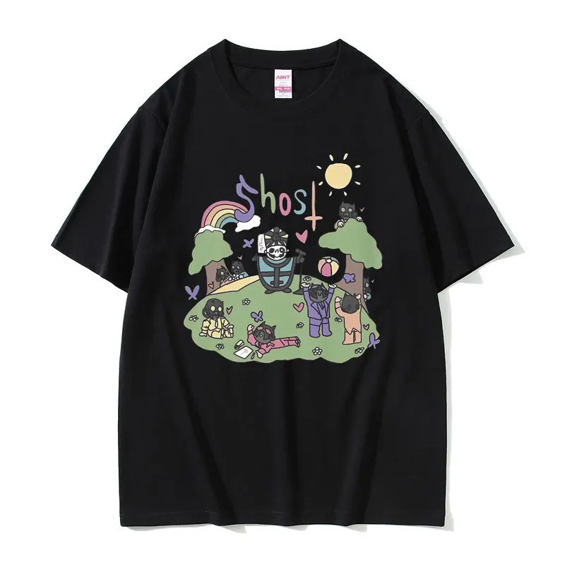 Cartoon Style Rock Ghost Band Graphic T-shirt Summer Mael Fashion Oversized T Shirts Men Women Gothic Vintage Metal Rock Tees
Cartoon Style Rock Ghost Band Graphic T-shirt Summer Mael Fashion Oversized T Shirts Men Women Gothic Vintage Metal Rock Tees