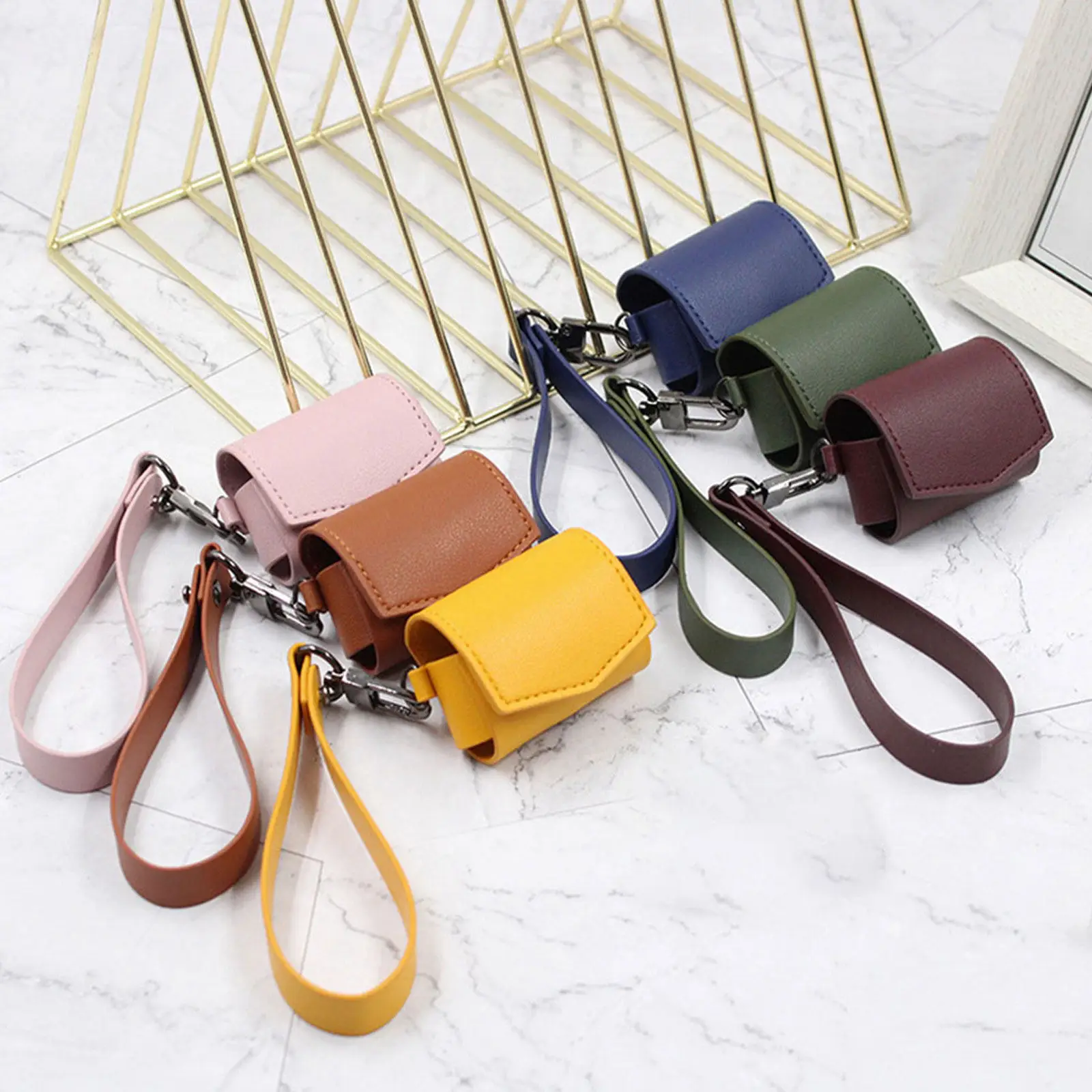 1Pcs Earphone Protection Case Snap Button Design Hanging Rope Wireless Earphone Bag Compatible 1 2