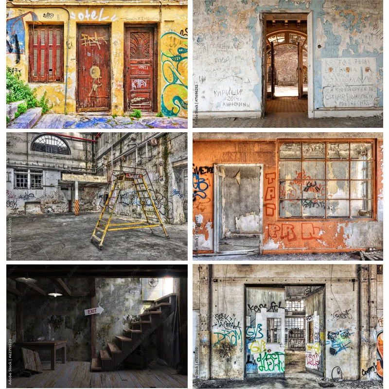 SHUOZHIKE Vintage Shabby Interior Building Wall Photo Background Old Stairway Corridor Halloween Photography Studio Props PJ-02
SHUOZHIKE Vintage Shabby Interior Building Wall Photo Background Old Stairway Corridor Halloween Photography Studio Props PJ-02
