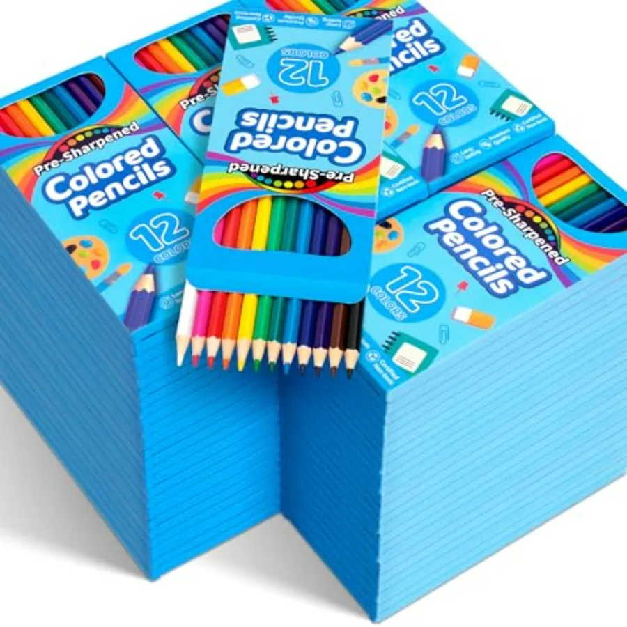 1152 Count Colored Pencils Bulk 96 Pack for Pre-sharpened Coloring Pencils in 12 Vibrant Colors Bulk School Supplies for Teache
1152 Count Colored Pencils Bulk 96 Pack for Pre-sharpened Coloring Pencils in 12 Vibrant Colors Bulk School Supplies for Teache