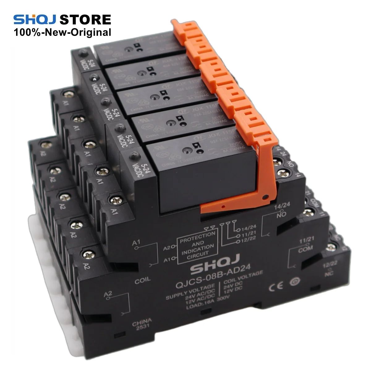5 шт. реле-модулей SHQJ SPDT 1CO 16A DPDT 2CO 8A QJCS-08B-AD24 HF115F 24V 12V 5V с винтовыми клеммами и кнопочным подключением
5 шт. реле-модулей SHQJ SPDT 1CO 16A DPDT 2CO 8A QJCS-08B-AD24 HF115F 24V 12V 5V с винтовыми клеммами и кнопочным подключением