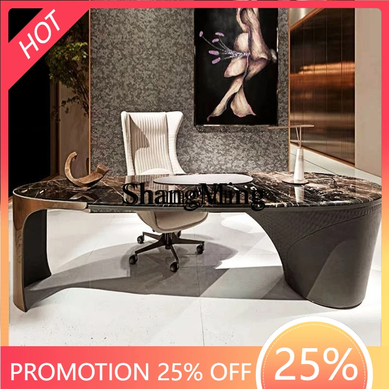 FG premium desk light luxury modern high-end boss table creative desk with drawers
FG premium desk light luxury modern high-end boss table creative desk with drawers