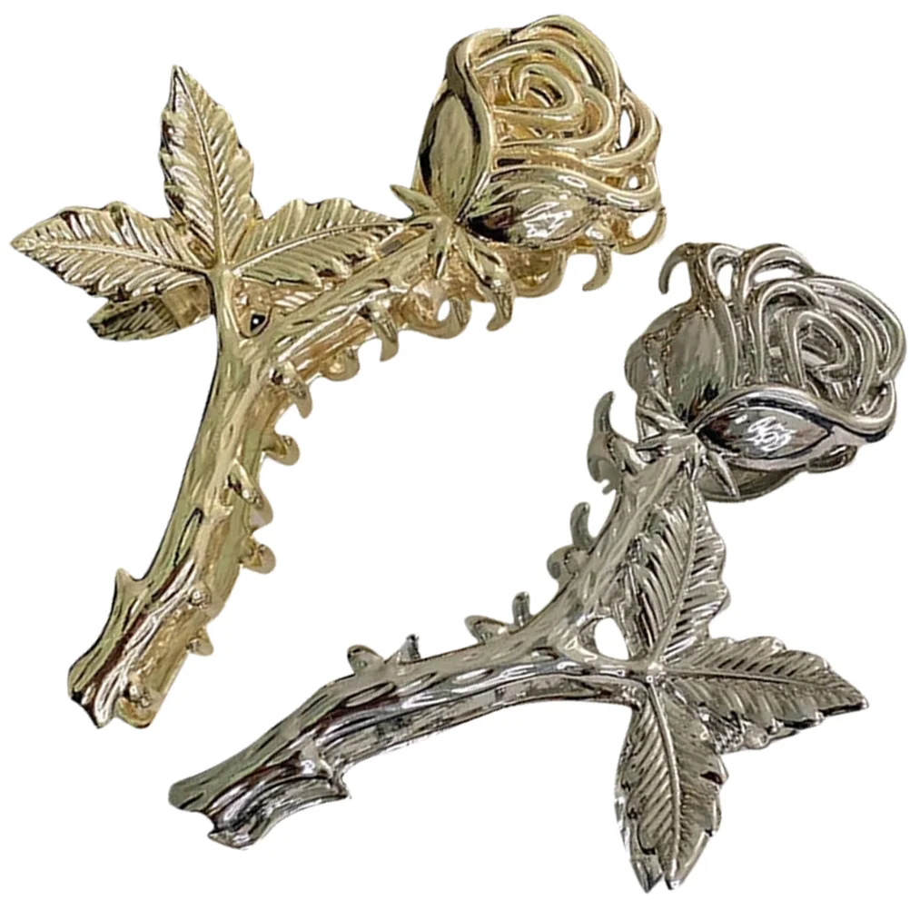 2Pcs Metal Hairpin Claw Clips for Women Elegant Wedding Styling Accessories Rose Flower Design Thin Claws Non Slip Hair
2Pcs Metal Hairpin Claw Clips for Women Elegant Wedding Styling Accessories Rose Flower Design Thin Claws Non Slip Hair