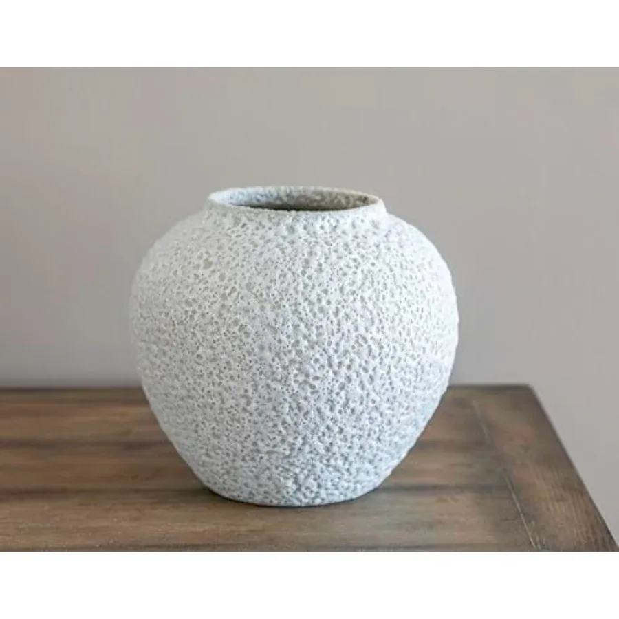 White Ceramic Vase Flower Vase, Big Textured Round Vase for Centerpieces, Kitchen, Living Room, Bedroom Decor Gifts
White Ceramic Vase Flower Vase, Big Textured Round Vase for Centerpieces, Kitchen, Living Room, Bedroom Decor Gifts