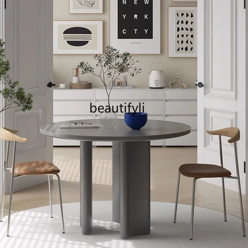 Italian Minimalist round Table Solid Wood Restaurant Home Small Apartment Dining Table Stone Plate Table Top Small round Table
Italian Minimalist round Table Solid Wood Restaurant Home Small Apartment Dining Table Stone Plate Table Top Small round Table