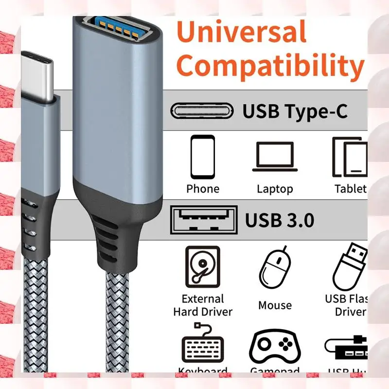ABGN Высококачественный кабель для передачи данных Type-C к USB3.0 для мобильного планшетного компьютера, удлинитель автомобиля, конвертер
ABGN Высококачественный кабель для передачи данных Type-C к USB3.0 для мобильного планшетного компьютера, удлинитель автомобиля, конвертер