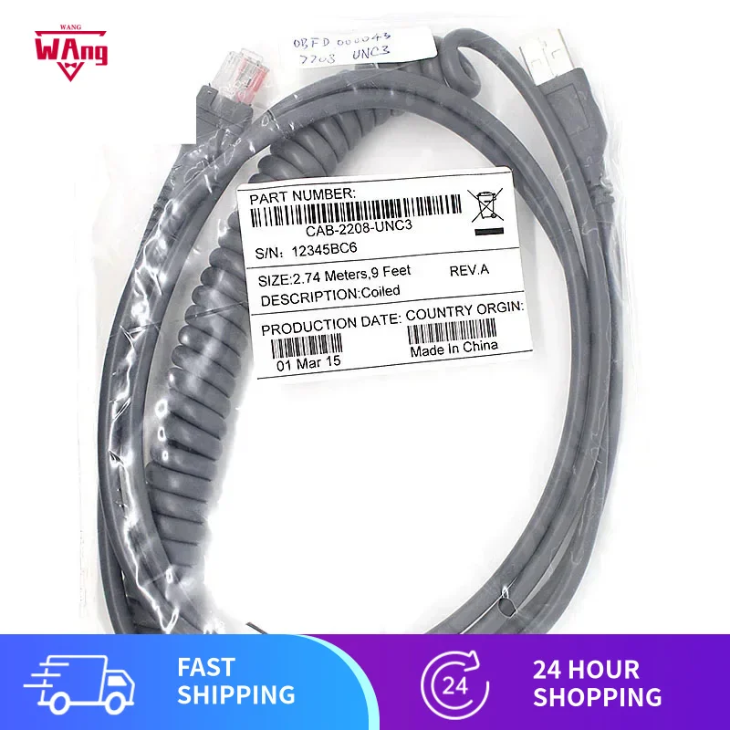 2Pcs NEW CBA-2208-UNC3 3M lS2208 Usb Coiled Usb Cable FOR Motorola Symbol LS2208 LS1203 Li2208 Barcode Scanner Reader
2Pcs NEW CBA-2208-UNC3 3M lS2208 Usb Coiled Usb Cable FOR Motorola Symbol LS2208 LS1203 Li2208 Barcode Scanner Reader