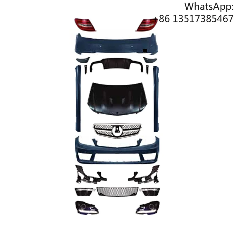 W204 (08-10) Upgrade to C63(11-14) Old to New High-quality Front Bumper Assembly Body Kits for Benz C BZ021
W204 (08-10) Upgrade to C63(11-14) Old to New High-quality Front Bumper Assembly Body Kits for Benz C BZ021