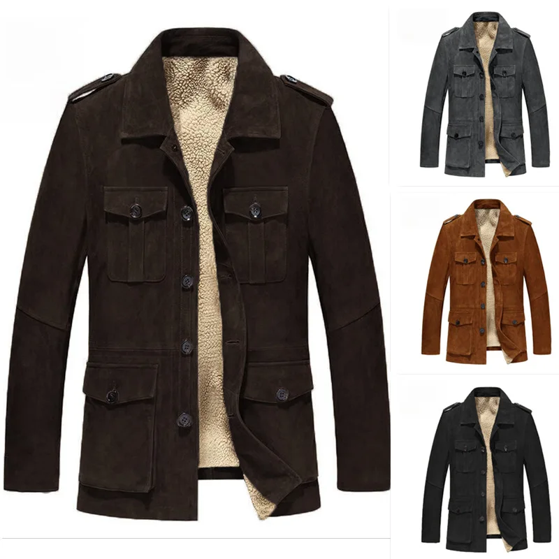 Mens Coat Wool Suede Artificial Fur Jacket Cold-proof and Frost-resistant Thickened Coat for Men
Mens Coat Wool Suede Artificial Fur Jacket Cold-proof and Frost-resistant Thickened Coat for Men