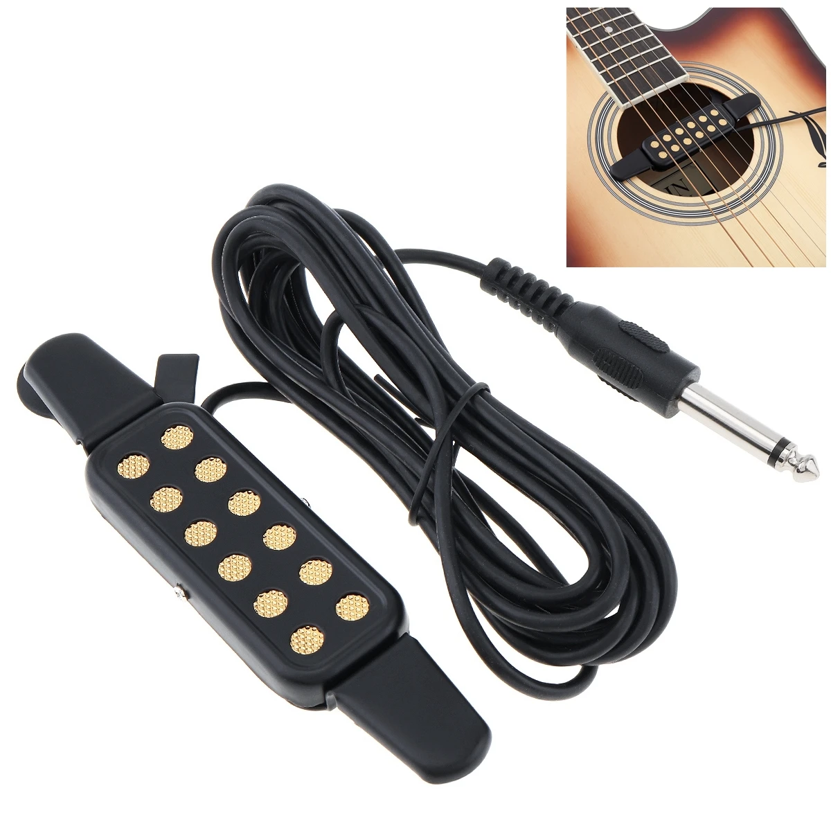 Black Guitar Sound Pickup for Acoustic Classical Guitar Pickups Musical Instruments Parts Accessories
Black Guitar Sound Pickup for Acoustic Classical Guitar Pickups Musical Instruments Parts Accessories