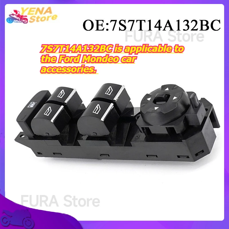 The window control switch button 7S7T14A132BC is applicable to the Ford Mondeo car accessories.
The window control switch button 7S7T14A132BC is applicable to the Ford Mondeo car accessories.