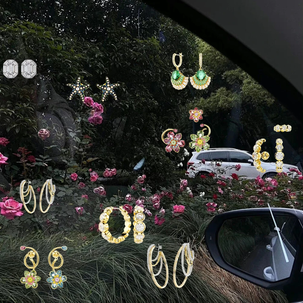New Water Drop shaped Single Purple Crystal Accessory Starfish Pearl Romantic Green Fan Shell Exquisite Earrings
New Water Drop shaped Single Purple Crystal Accessory Starfish Pearl Romantic Green Fan Shell Exquisite Earrings