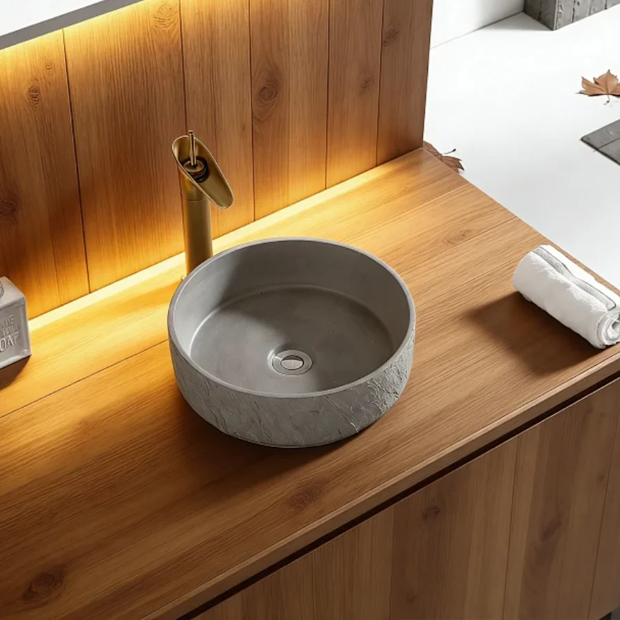36Cm*36Cm Round Design Cement Washbasin, an Ideal Choice for Modern Bathroom Equipment, Suitable for Changing Rooms, Vanity Tables, Bathrooms, Toilets, and Rvs
36Cm*36Cm Round Design Cement Washbasin, an Ideal Choice for Modern Bathroom Equipment, Suitable for Changing Rooms, Vanity Tables, Bathrooms, Toilets, and Rvs