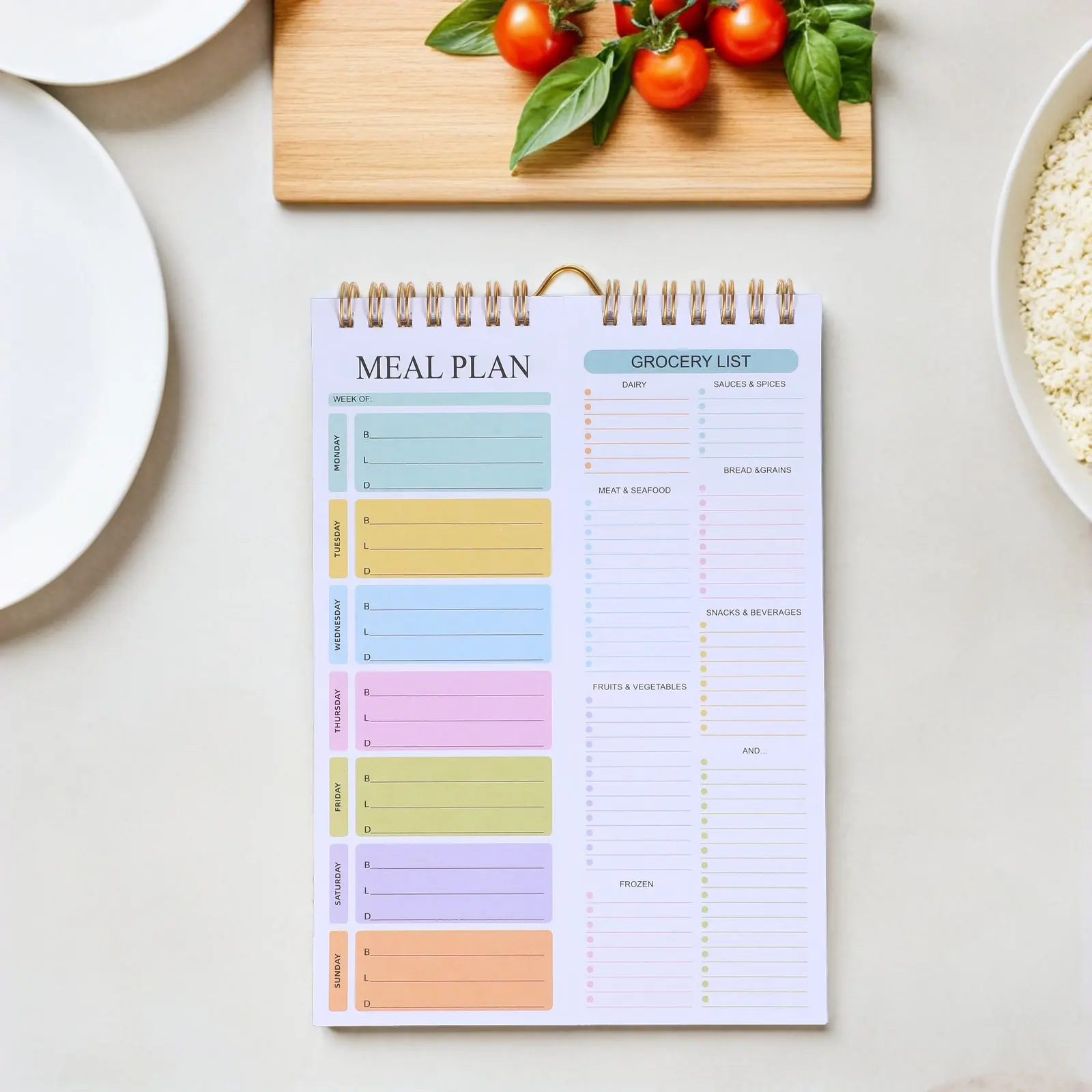 A5 Pastel Undated Weekly Meal Planner Notebook Spiral Bound Magnetic Notepad Tear Off Grocery List Planning
A5 Pastel Undated Weekly Meal Planner Notebook Spiral Bound Magnetic Notepad Tear Off Grocery List Planning