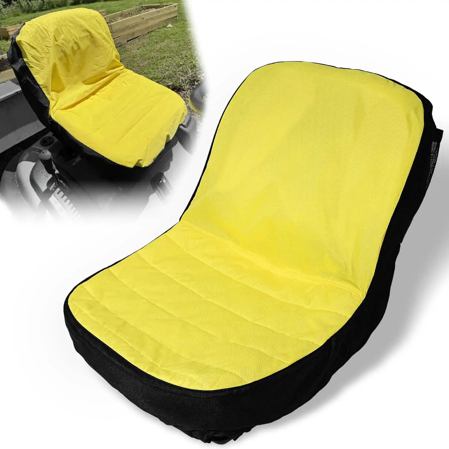 Universal Riding Mower Seat Cover for Lawn Tractors Up to 18" High, 300D Oxford Fabric with Pockets, Weatherproof
Universal Riding Mower Seat Cover for Lawn Tractors Up to 18" High, 300D Oxford Fabric with Pockets, Weatherproof