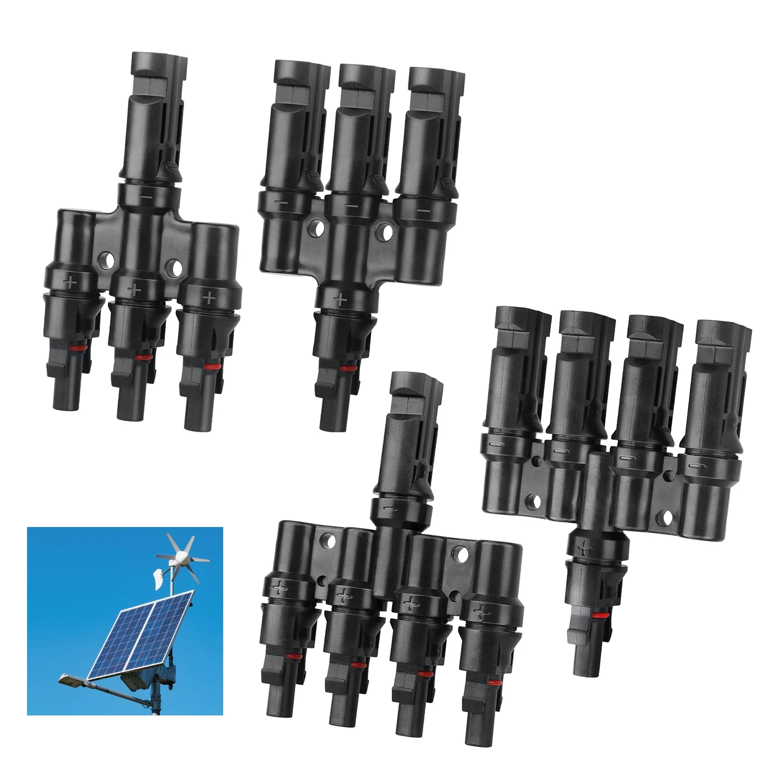 Соединители для солнечных панелей Т-образные разъемы Кабельный разветвитель Соединитель IP67 Водонепроницаемый для параллельного подключения между солнечными панелями
Соединители для солнечных панелей Т-образные разъемы Кабельный разветвитель Соединитель IP67 Водонепроницаемый для параллельного подключения между солнечными панелями