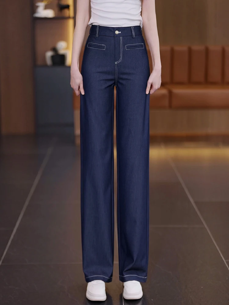 Wide Leg Jeans Women's Casual Drapey High Waist Straight Leg Pants Spring Summer New Style Popular Korean Style Commute
Wide Leg Jeans Women's Casual Drapey High Waist Straight Leg Pants Spring Summer New Style Popular Korean Style Commute
