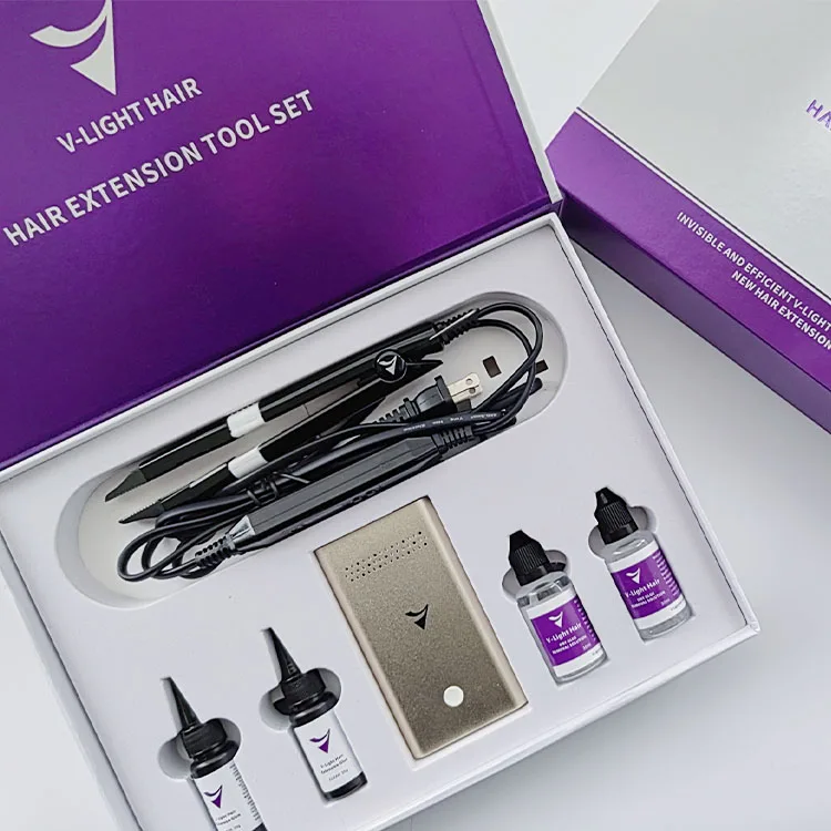 Оптовый набор инструментов для наращивания волос V Light, включает в себя соединительную машину и аксессуары.
Оптовый набор инструментов для наращивания волос V Light, включает в себя соединительную машину и аксессуары.