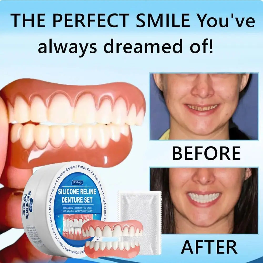 Soft Silicone Denture Reline Kit Safe Instant Teeth Reusable and Portable for Men and Womenn
Soft Silicone Denture Reline Kit Safe Instant Teeth Reusable and Portable for Men and Womenn