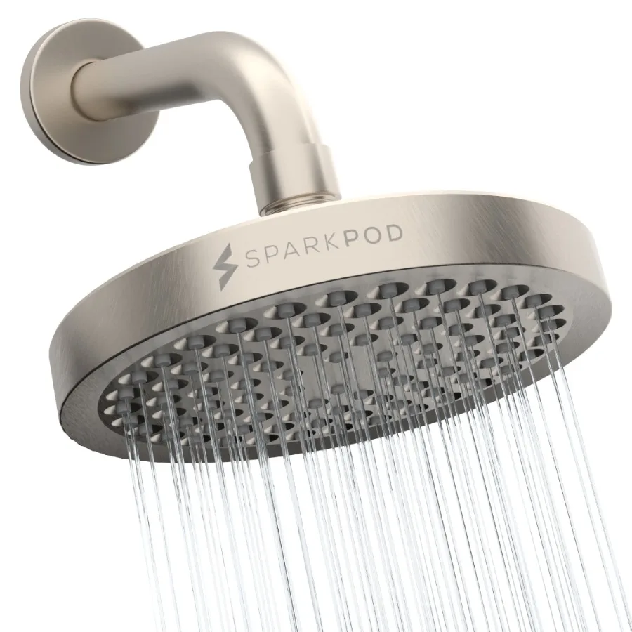 6" Brushed Nickel High Pressure Round Showerhead
6" Brushed Nickel High Pressure Round Showerhead
